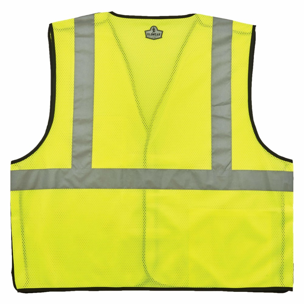 Ergodyne GloWear Safety Vest, ID Holder, Type-R Class 2, Large/X-Large, Lime, 8216BA