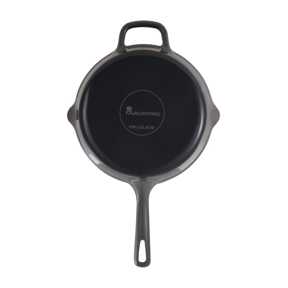 Masterpro Bergner Iron Fry Pan With Helper Handle, 10in, Fog