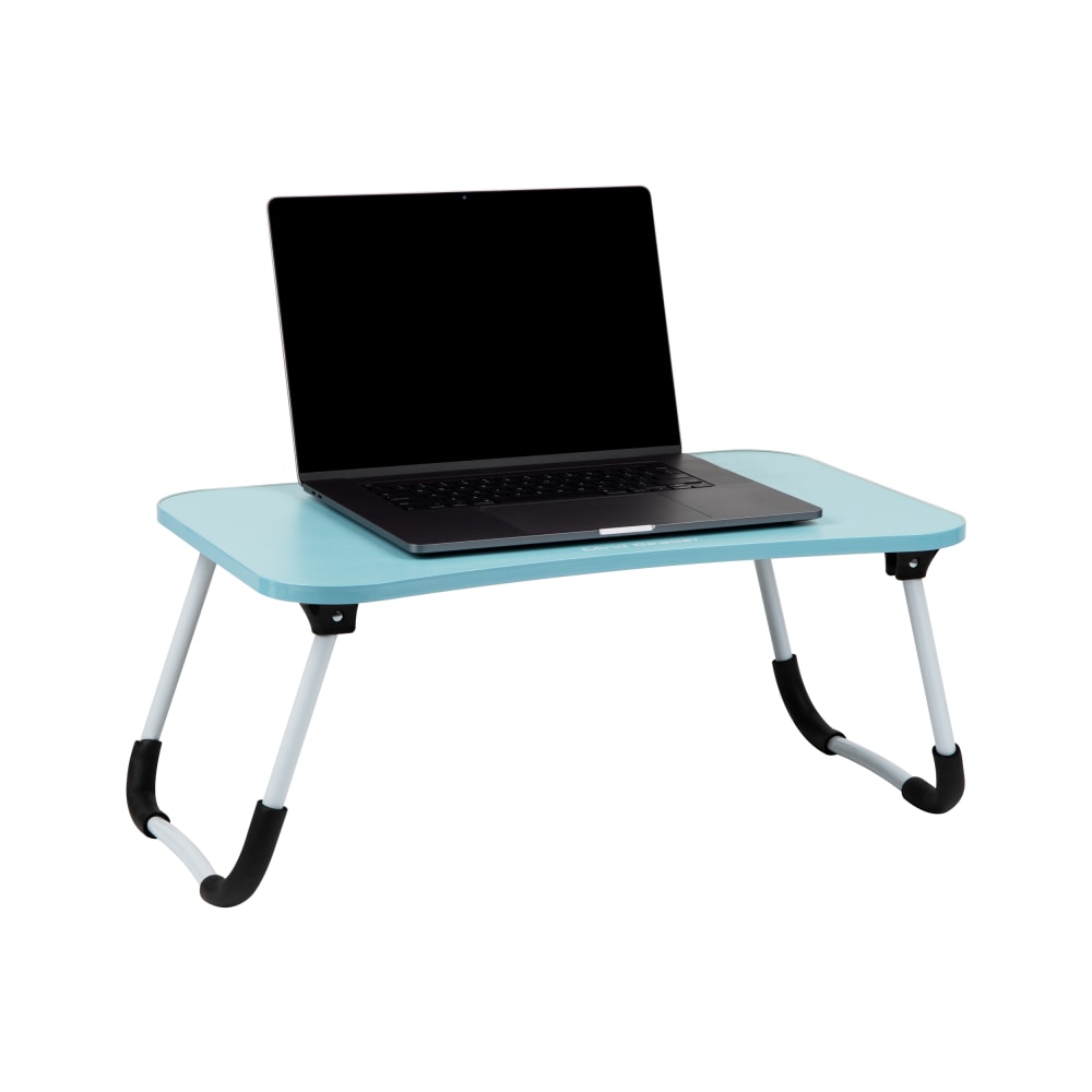 Mind Reader Woodland Collection Portable Laptop Desk with Folding Legs, 10-1/2in H x 13-3/4in W x 24-1/4in L, Blue