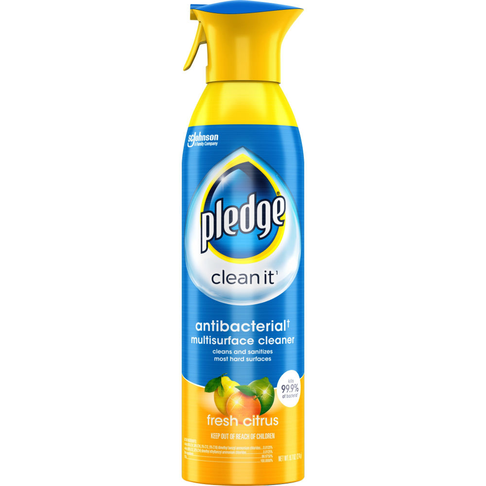 Pledge Multi-Surface Antibacterial II Cleaner, 9.7 Oz Bottle