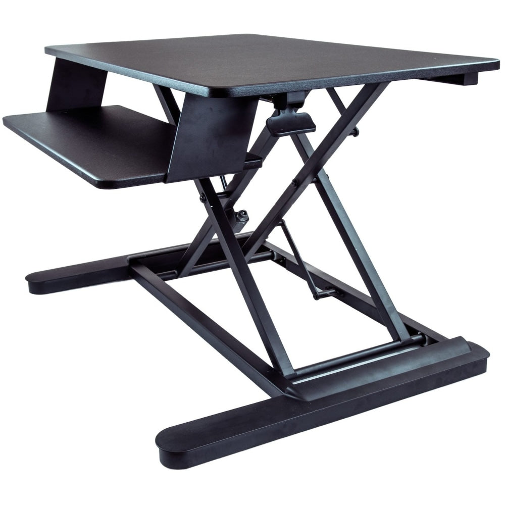 StarTech.com Sit Stand Desk Converter - Large 35in Work Surface - Adjustable Stand up Desk - For Two Monitors up to 24in or One 30in - Work in comfort and enhance productivity by turning your desk into a spacious sit-stand workspace