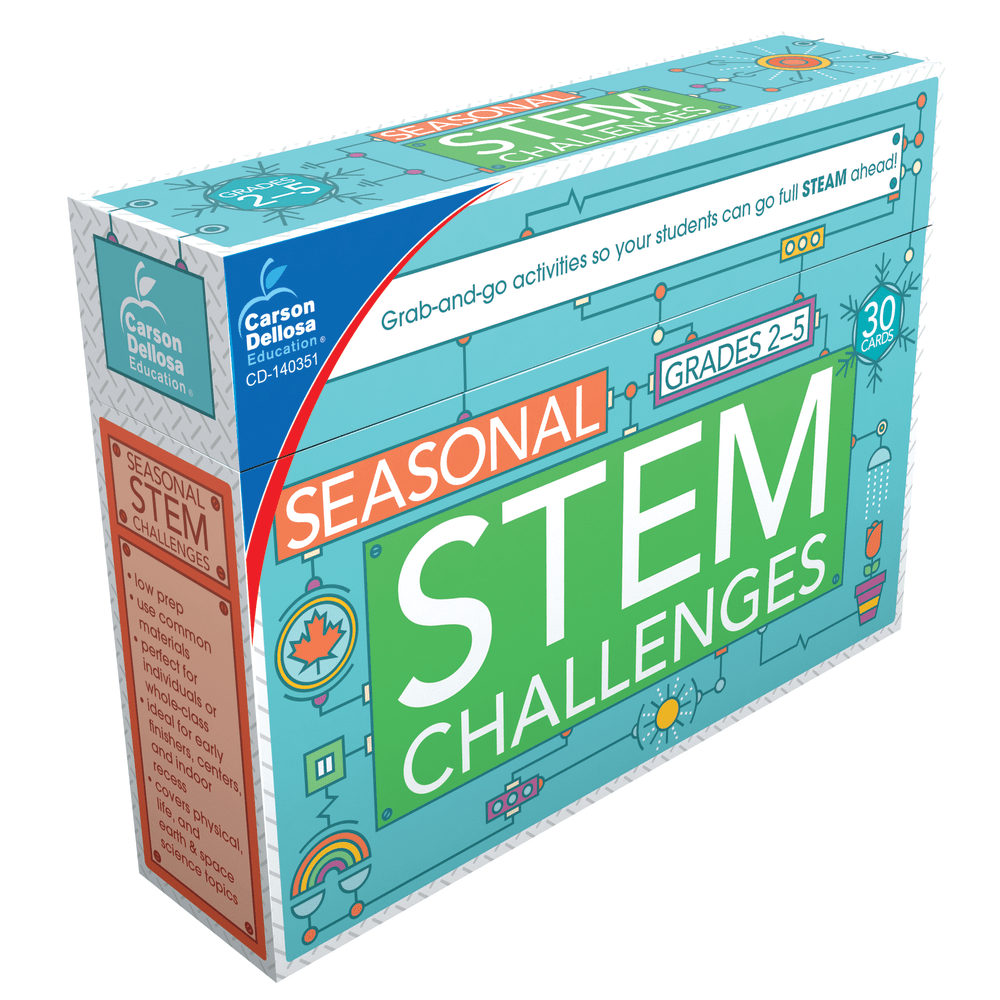 Carson-Dellosa STEM Challenges Learning Cards, Seasonal Themes, Grades 2-5