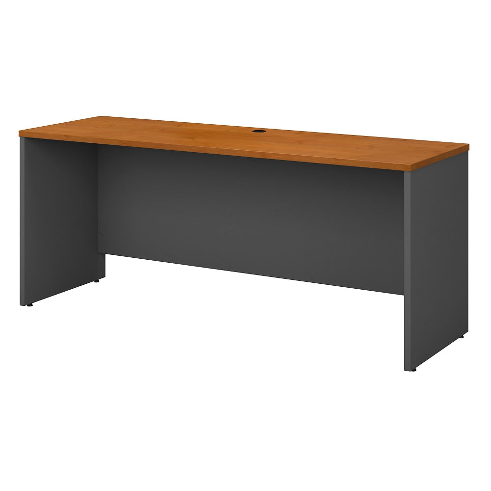 Bush Business Furniture Components 72inW Credenza Computer Desk Natural Cherry/Graphite Gray, Standard Delivery