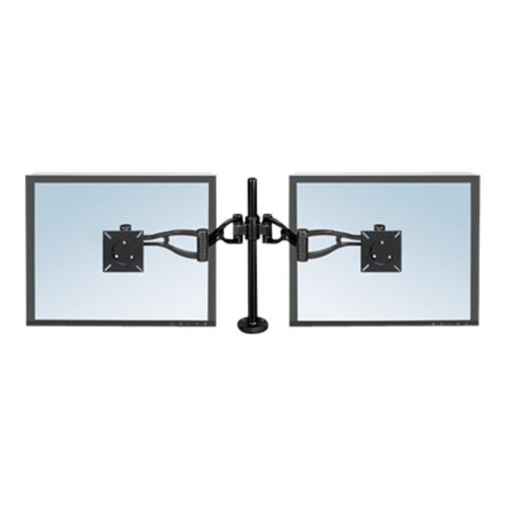 Fellowes Professional Mounting Dual Arm For Flat Panel Display, 22inH x 4 7/16inW x 38 13/16inD, Black