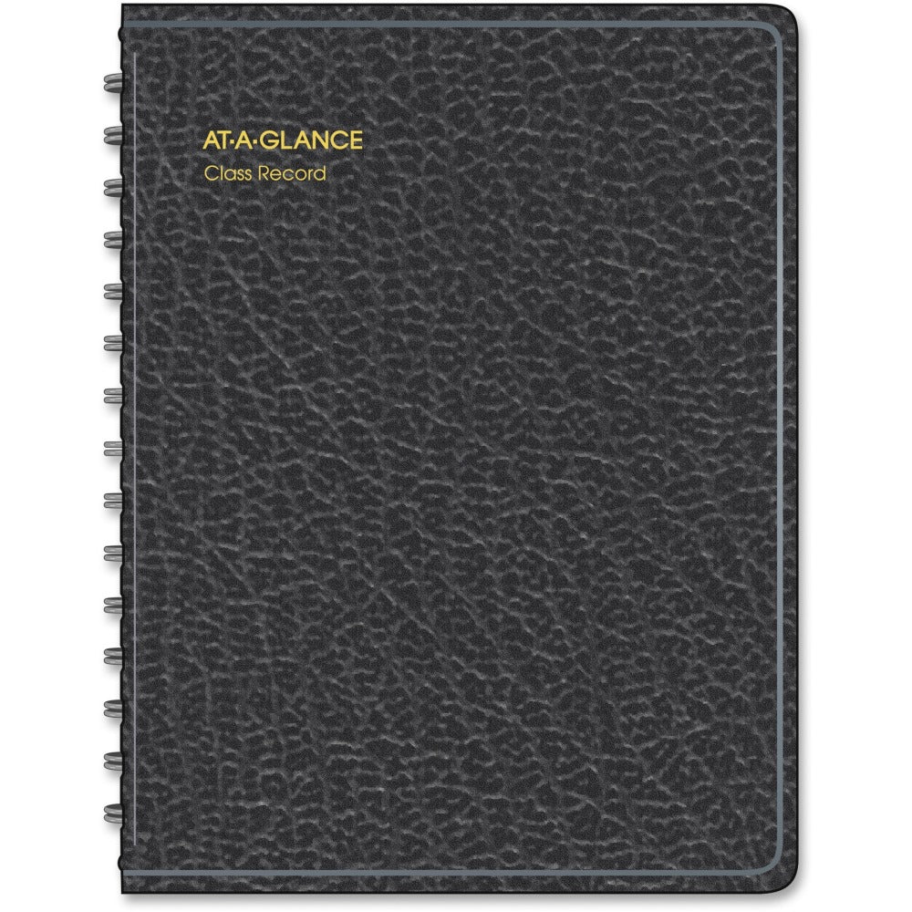 AT-A-GLANCE Undated Class Record Book, 8 1/4in x 10 7/8in, Black