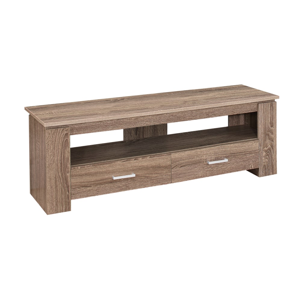 Monarch Specialties Liam TV Stand, 16-1/4inH x 47-1/4inW x 15-1/2inD, Dark Taupe