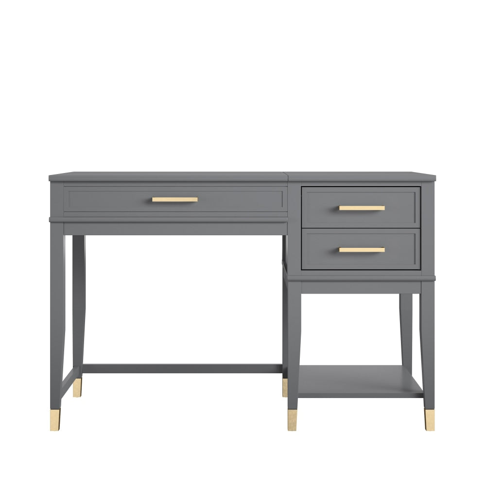 Ameriwood Home Westerleigh 46inW Lift-Top Computer Desk, Gray