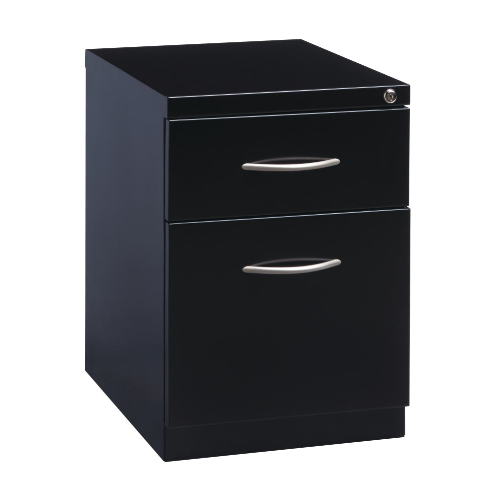 Hirsh 20inD Vertical 2-Drawer Mobile Pedestal File Cabinet, Black