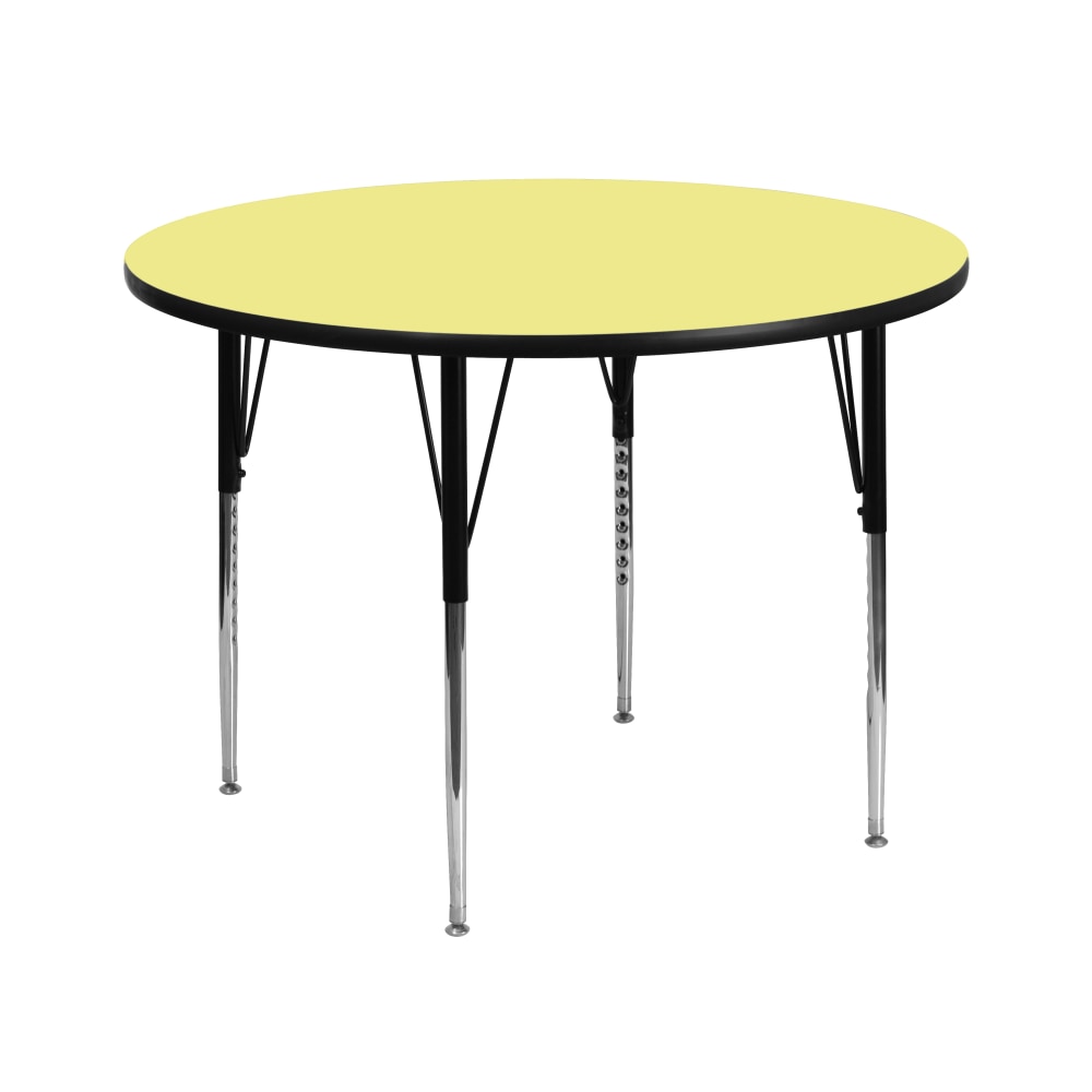 Flash Furniture Round Activity Table, 30-1/8in x 42in, Yellow