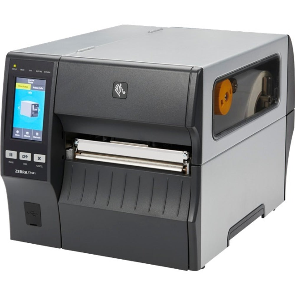 Zebra ZT421 Industrial Direct Thermal/Thermal Transfer Printer - Label Print - USB - Serial - Bluetooth - 102in Print Length - 6.60in Print Width - 12.01 in/s Mono - 203 dpi - 39in Label Length