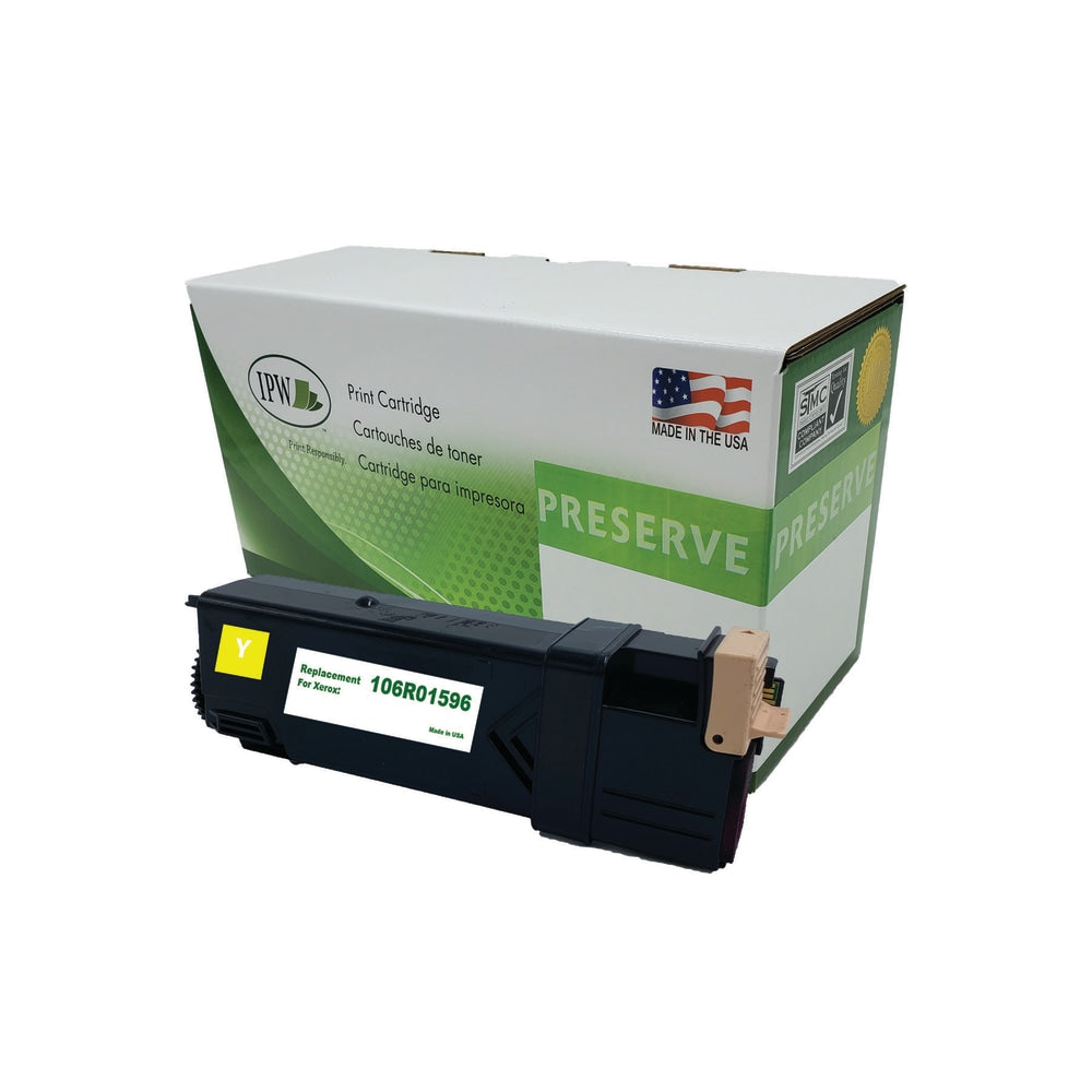 IPW Preserve Remanufactured Yellow High Yield Toner Cartridge Replacement For Xerox 106R01596, 106R01596-R-O