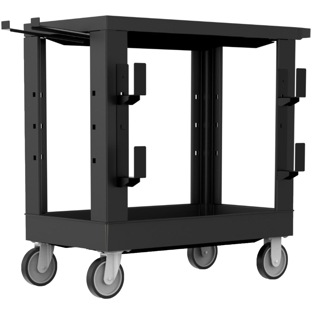 LUX Heavy-Duty Industrial Cart, 33-1/2inH x 32-1/4inW x 18inD, Black