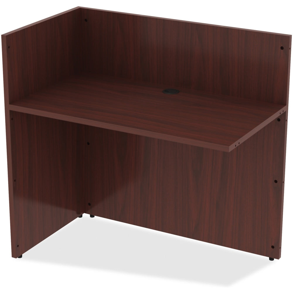 Lorell Essentials 42inW Reception Computer Desk Return, Mahogany