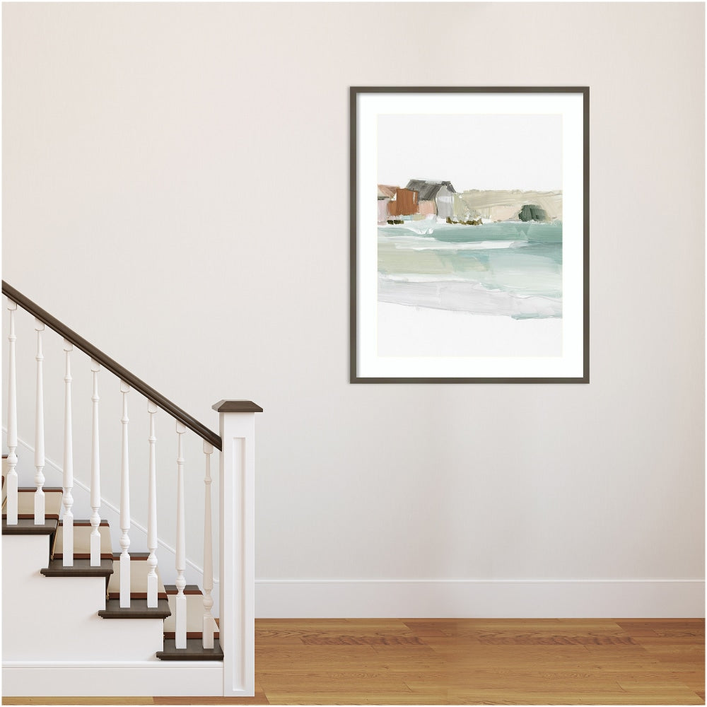 Amanti Art Seaside Tranquility II by Susan Pepe Wood Framed Wall Art Print, 33inW x 41inH, Gray