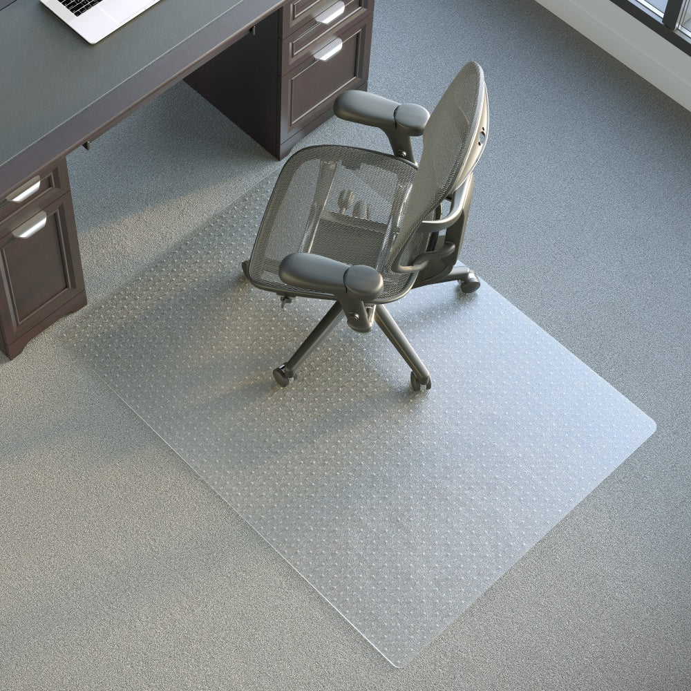 Realspace Economy Commercial Pile Chair Mat, 46in x 60in, Clear