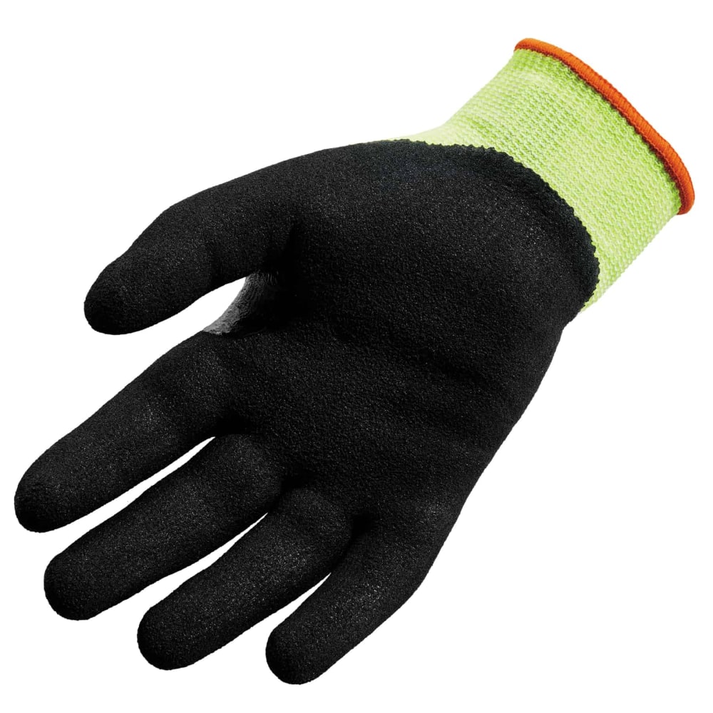 Ergodyne ProFlex 7041 Hi-Vis Nitrile-Coated Level 4 Cut-Resistant Gloves, Medium, Lime