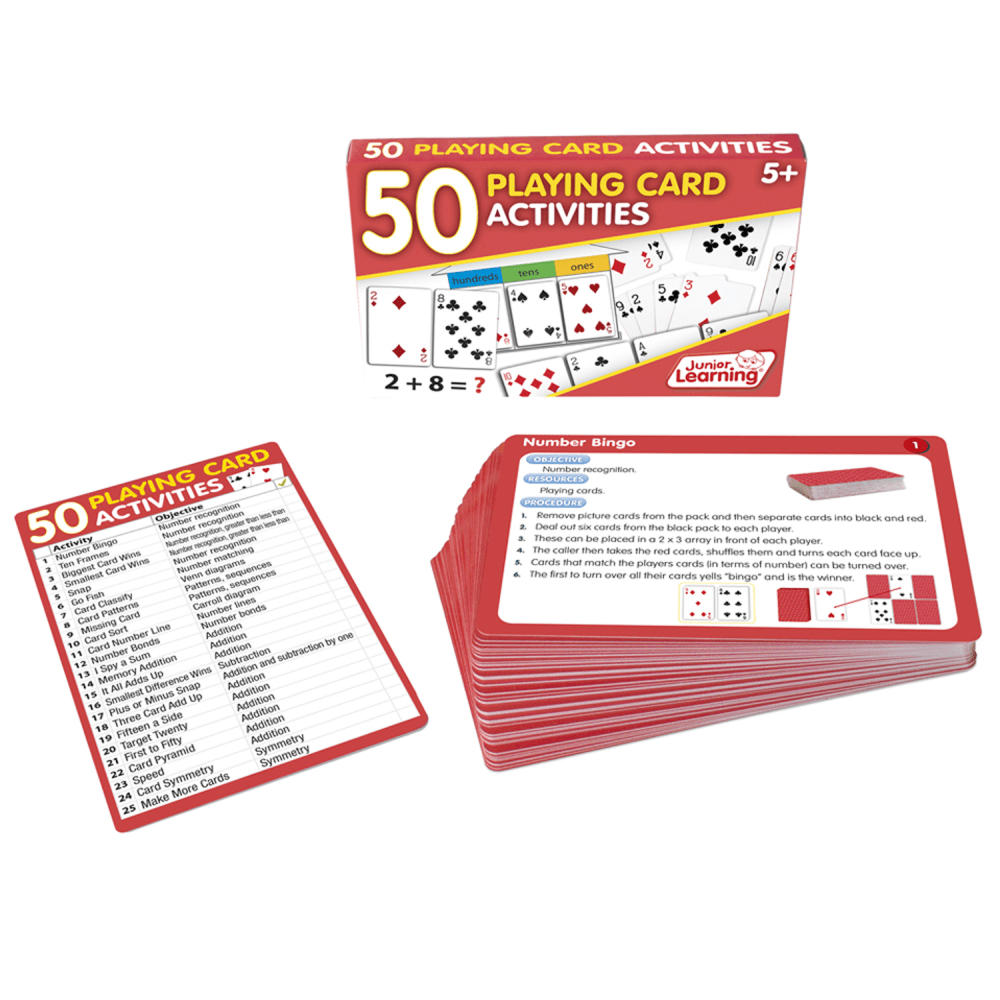 Junior Learning 50 Playing Cards Activities