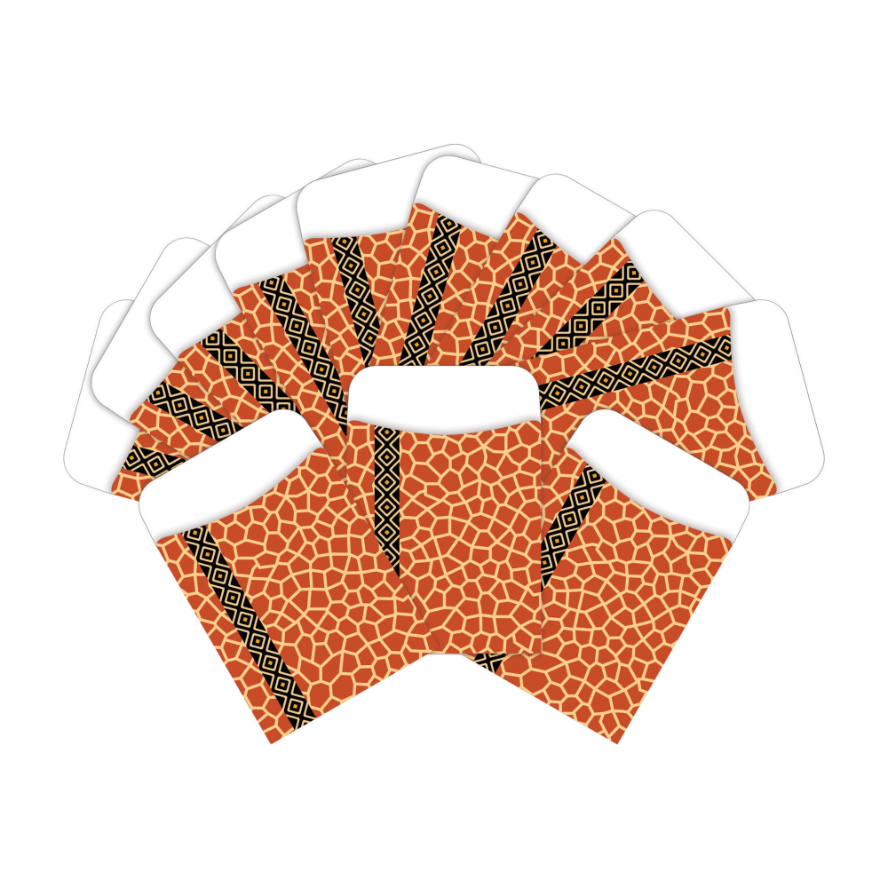 Barker Creek Library Pockets, 3in x 5 ", Safari, Pack Of 60 Pockets