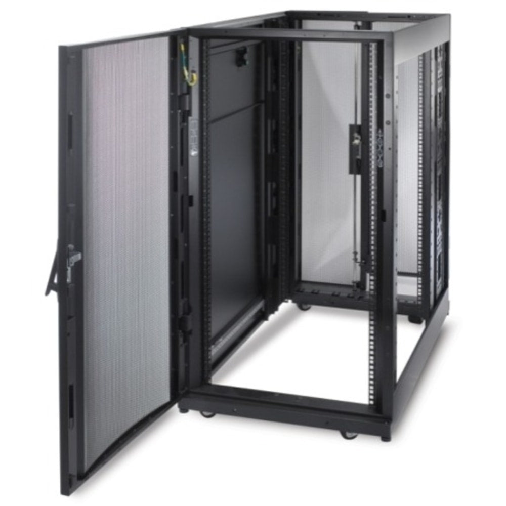 APC by Schneider Electric NetShelter SX 24U 600mm x 1070mm Deep Enclosure - For Server, Storage - 24U Rack Height x 19in Rack Width - Floor Standing - Black - 2254.73 lb Dynamic/Rolling Weight Capacity - 3006.31 lb Static/Stationary Weight Capacity