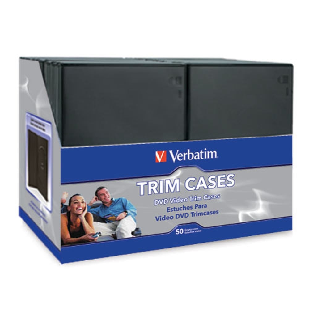 Verbatim CD/DVD Video Trimcases, Black, Case Of 100