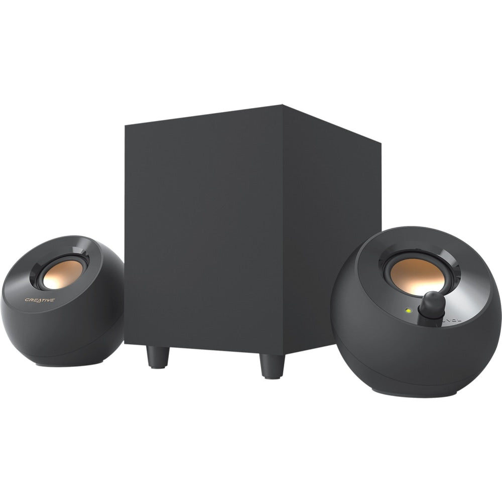 Creative Pebble Plus 2.1 Speaker System - 8 W RMS - Black - 50 Hz to 20 kHz