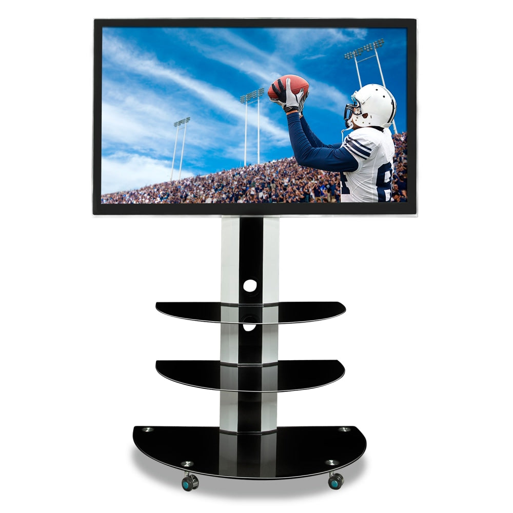 Mount-It! Rolling TV Cart For 30in - 70in Screens, Black