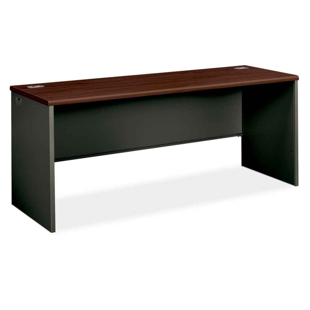 HON 38000 Modular 72inW Computer Desk Credenza Shell, Mahogany/Charcoal