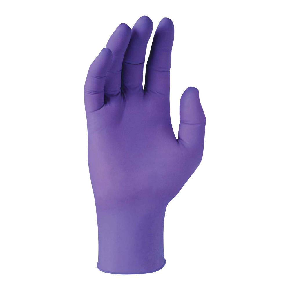 KIMTECH Purple Nitrile Exam Gloves - 9.5in - X-Large Size - Nitrile, Polymer - Purple - Beaded Cuff, Ambidextrous, Textured Fingertip, Powder-free, Durable, Latex-free - For Chemotherapy, Security - 900 / Carton - 6 mil Thickness