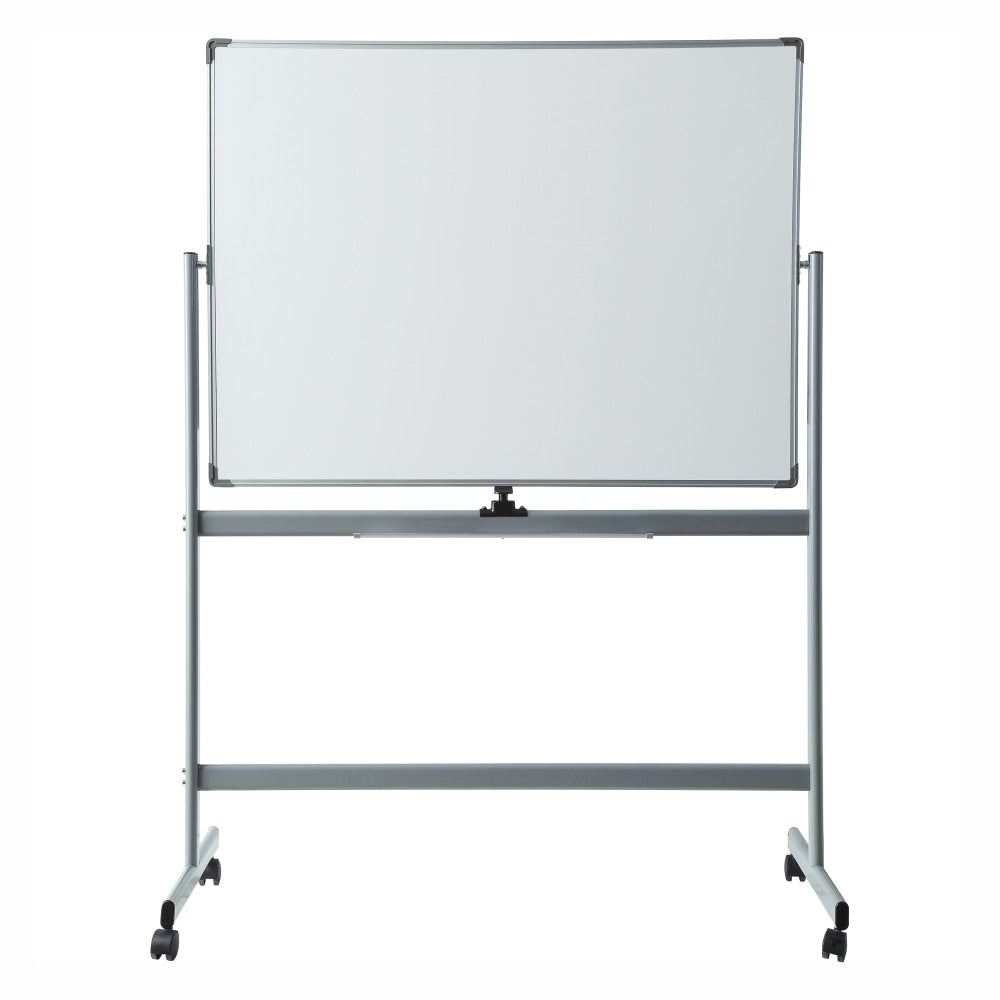 Lorell Magnetic Dry-Erase Whiteboard Easel, 36in x 48in, Aluminum Frame With Silver Finish