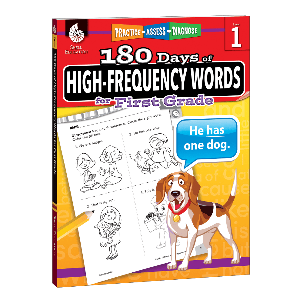 Shell Education 180 Days Of High-Frequency Words, Grade 1