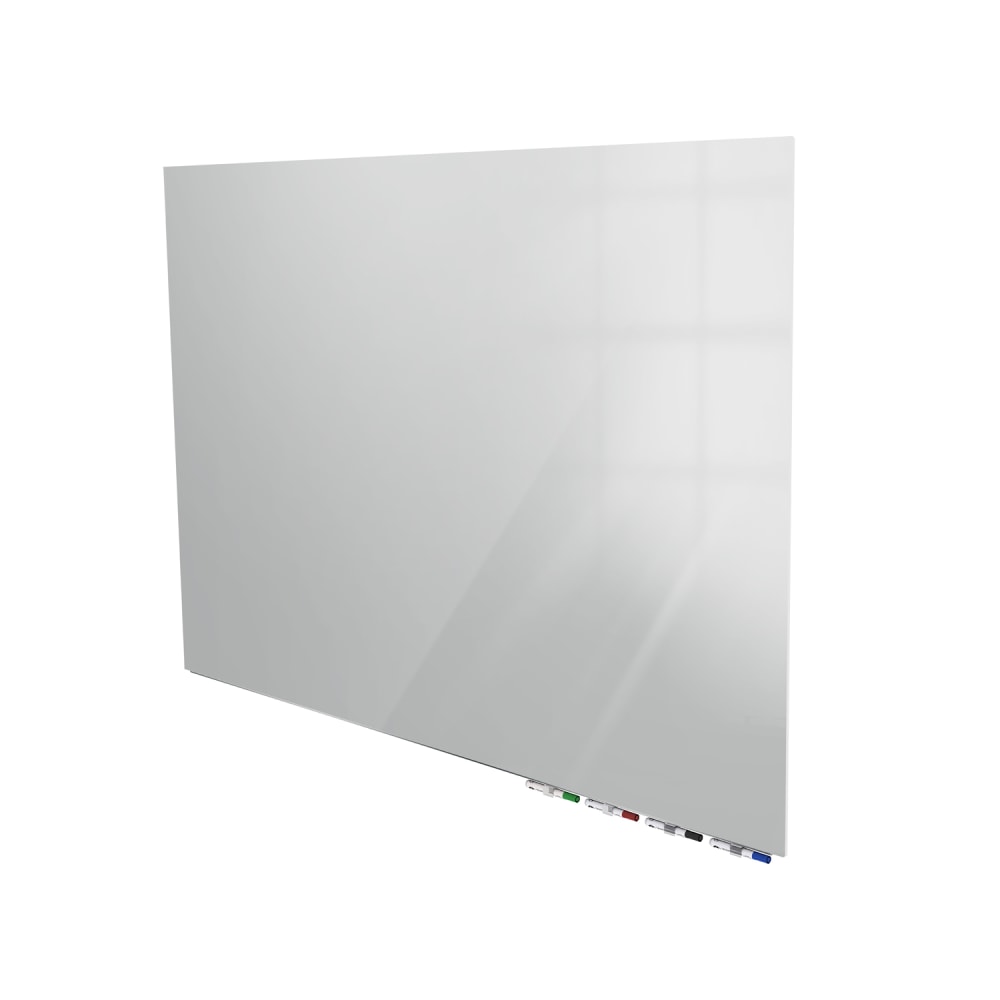 Ghent Aria Low Profile Magnetic Dry-Erase Whiteboard, Glass, 48in x 72in, Gray