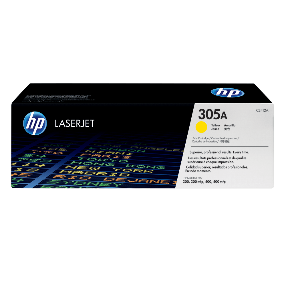 HP 305A Yellow Toner Cartridge, CE412AG