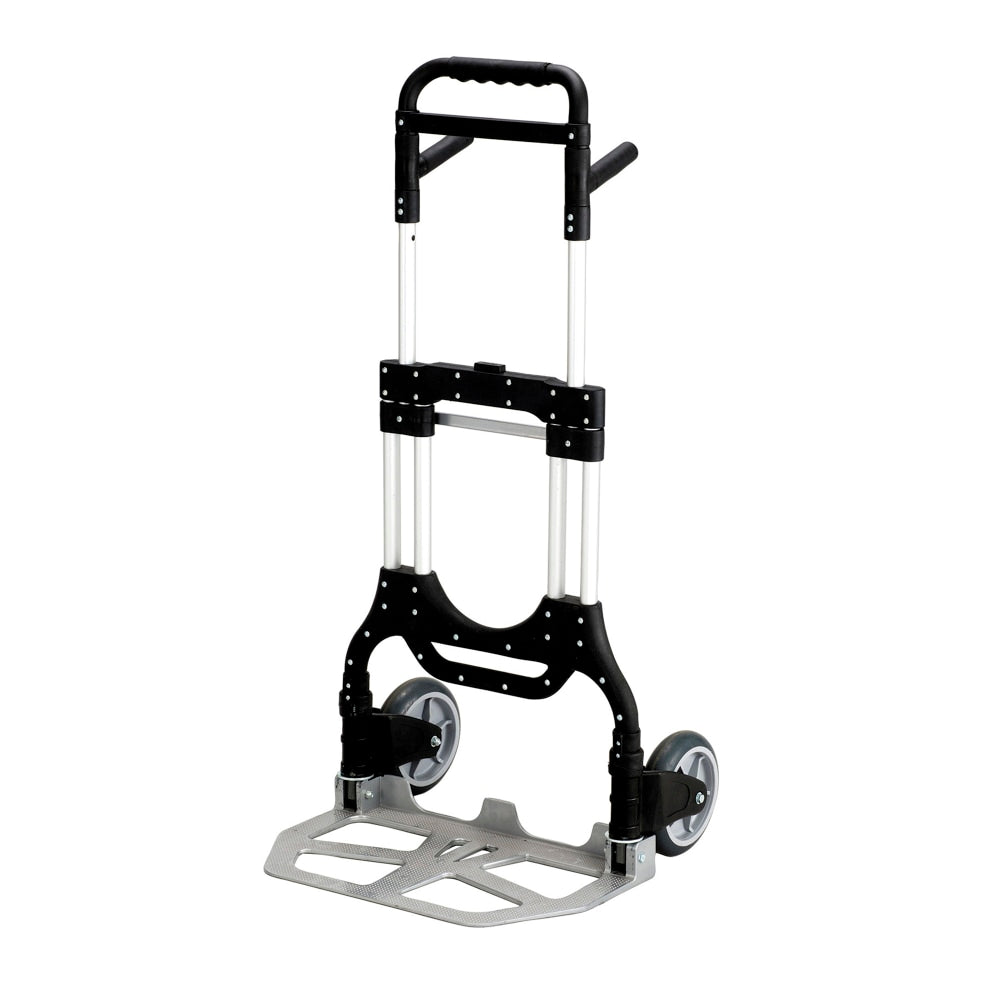 Safco STOW AWAY Heavy-Duty Hand Truck, 500 Lb. Capacity, Black/Aluminum