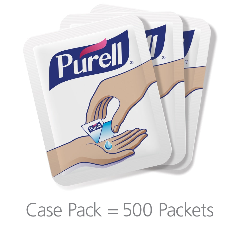 Purell Singles Advanced Hand Sanitizer Individual Single-Use Packets, 1.2 mL, Case Of 500 Packets