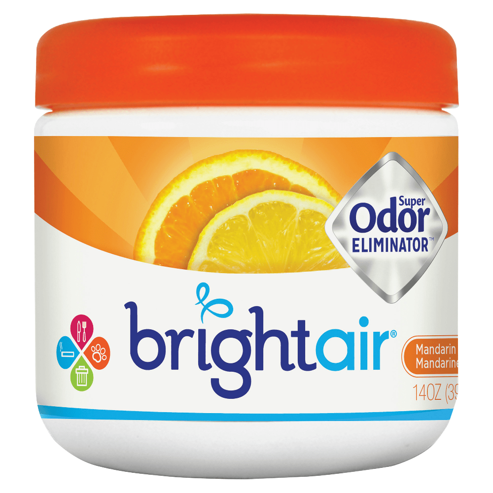 BRIGHT Air Super Odor Eliminator Gel, 14 Oz., Mandarin Orange & Fresh Lemon