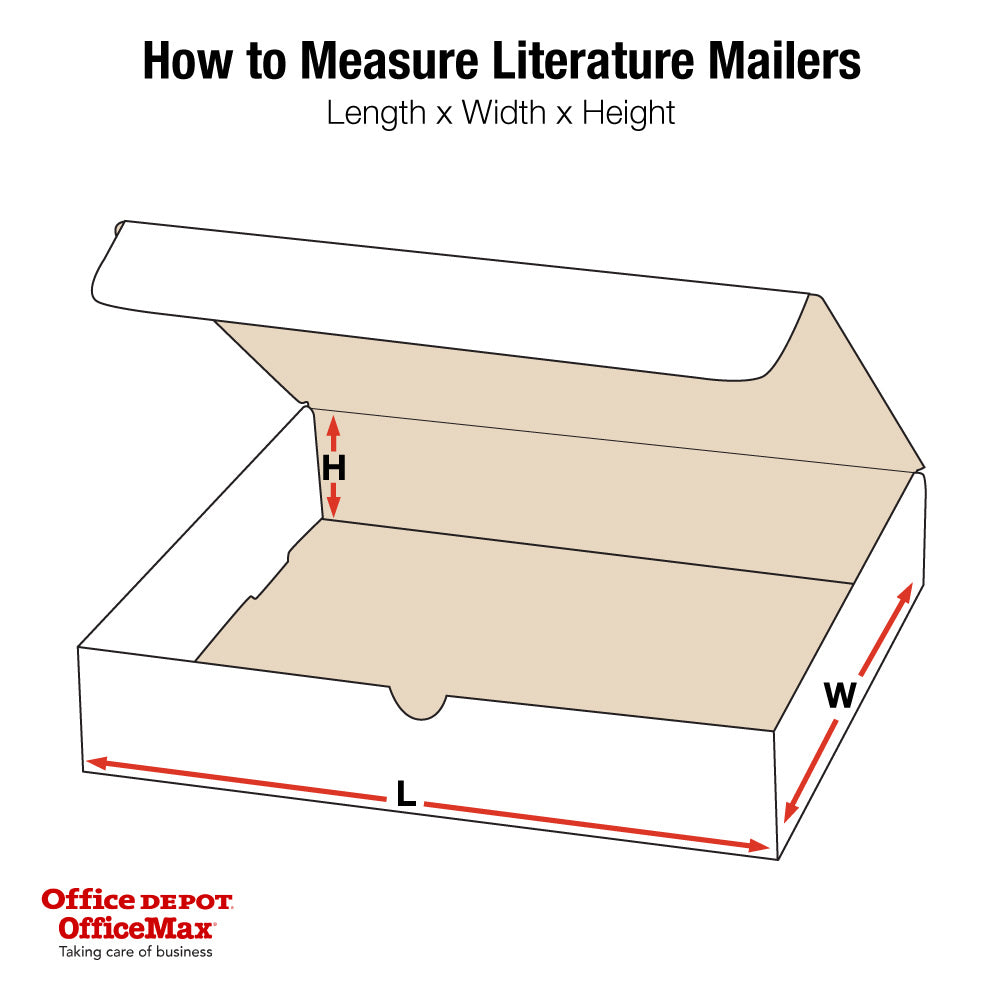 Partners Brand White Literature Mailers, 12in x 12in x 4in, Pack Of 50