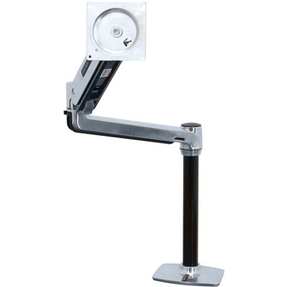 Ergotron Mounting Arm for Flat Panel Display - Polished Aluminum - Height Adjustable - 46in Screen Support - 30 lb Load Capacity - 75 x 75, 100 x 100, 200 x 100, 200 x 200 - VESA Mount Compatible