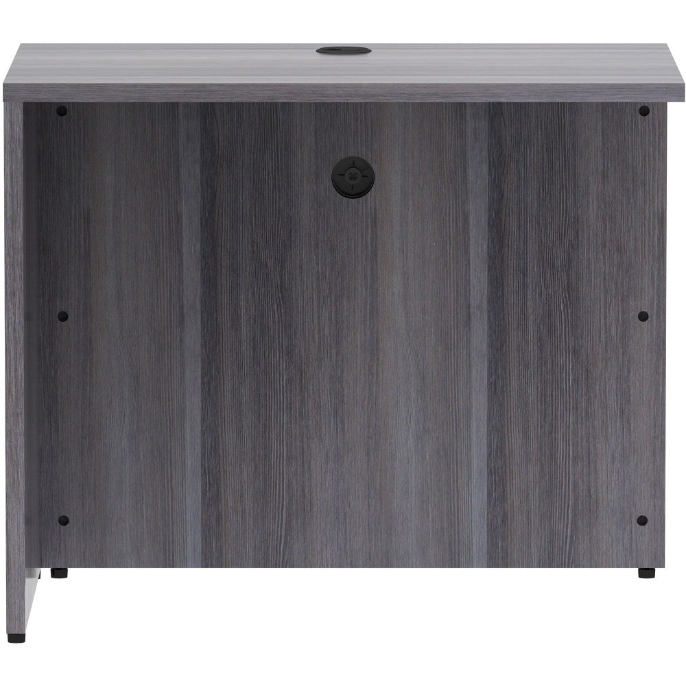 Lorell Essentials 35inW Desk Return Shell, Weathered Charcoal