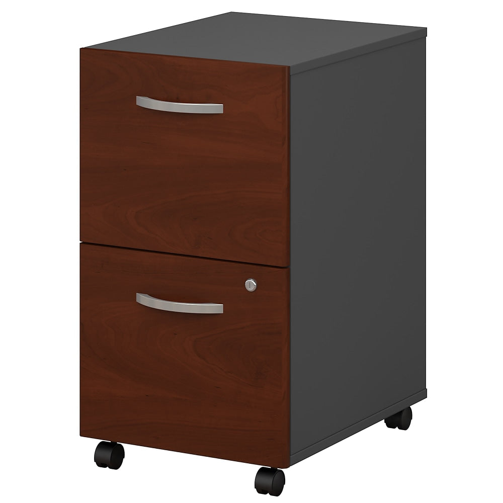 Bush Business Furniture Components 2 Drawer Mobile File Cabinet, Hansen Cherry/Graphite Gray, Standard Delivery (Assembly Required)