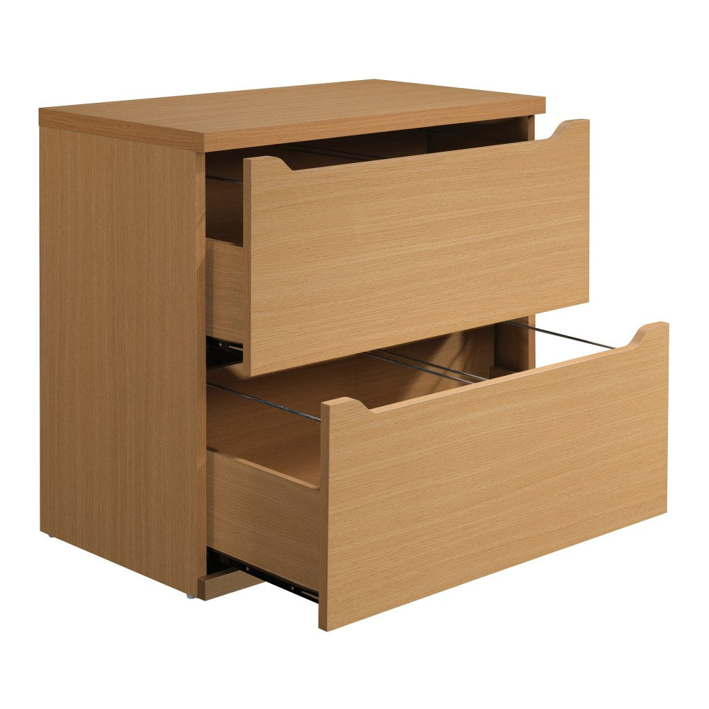 Office Star Denmark 2-Drawer 30-1/4inW x 17inD Lateral File Cabinet With Lockdowel Fastening System, Natural