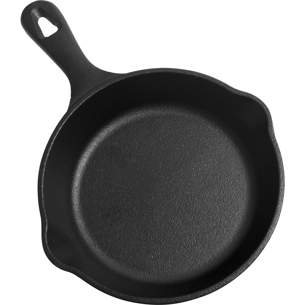 Commercial Chef Cast Iron Saute Skillet, 6-1/2in, Black