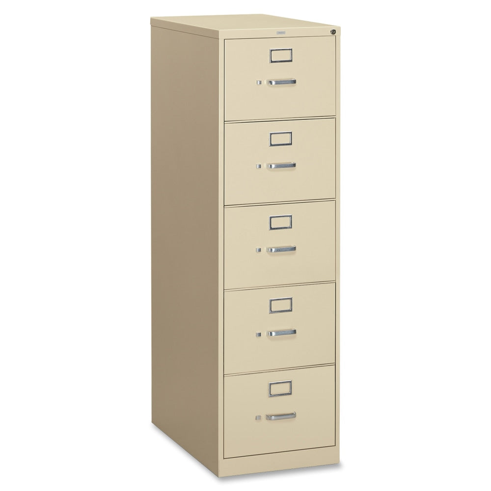 HON 310 26-1/2inD Vertical 5-Drawer Legal-Size File Cabinet, Putty