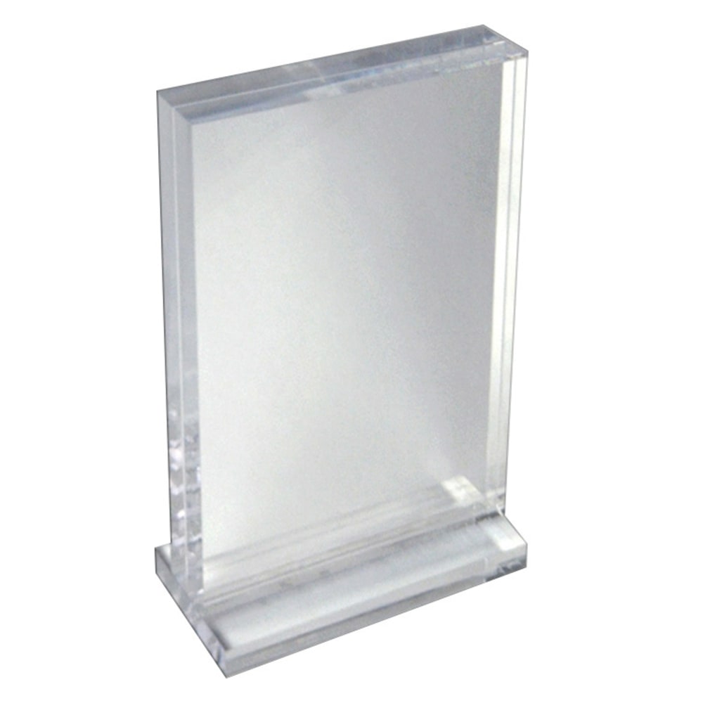 Azar Displays Imperial Acrylic Block Sign Holder, 11inH x 8-1/2inW, 1-3/4inD, Clear