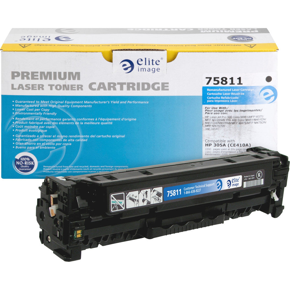 Elite Image Remanufactured Black Toner Cartridge Replacement For HP 305A, CE410A