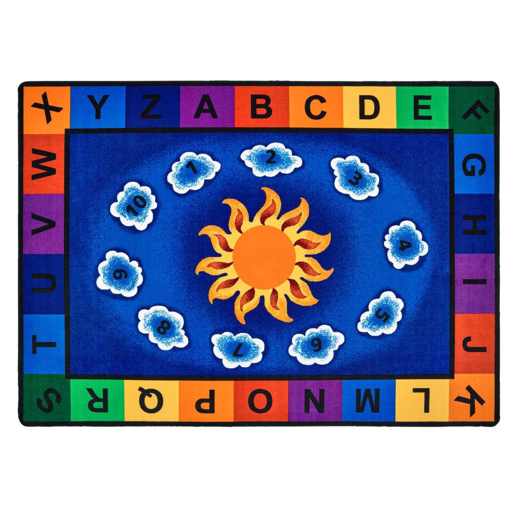 Carpets For Kids Premium Collection Sunny Day Learn & Play Classroom Rug, 5ft10in x 8ft4in, Multicolor