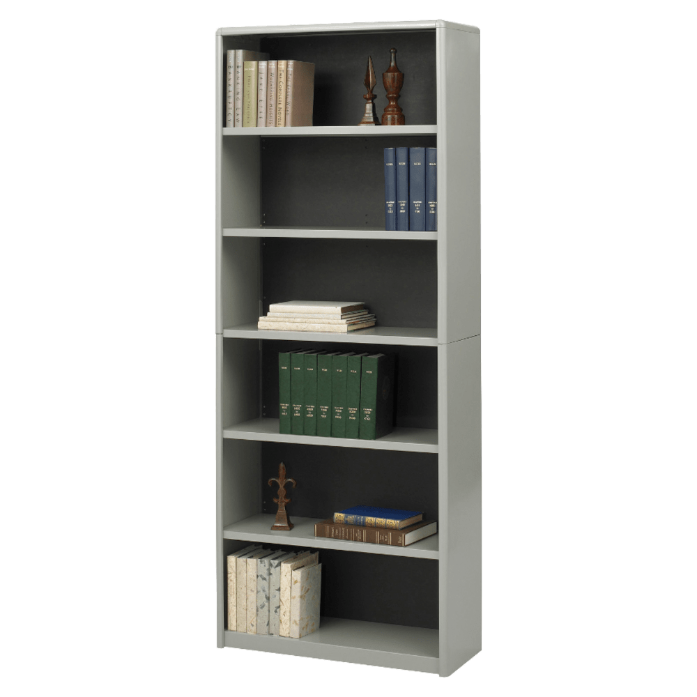 Safco Value Mate Steel Modular Shelving Bookcase, 6 Shelves, 80inH x 31-3/4inW x 13-1/2inD, Gray