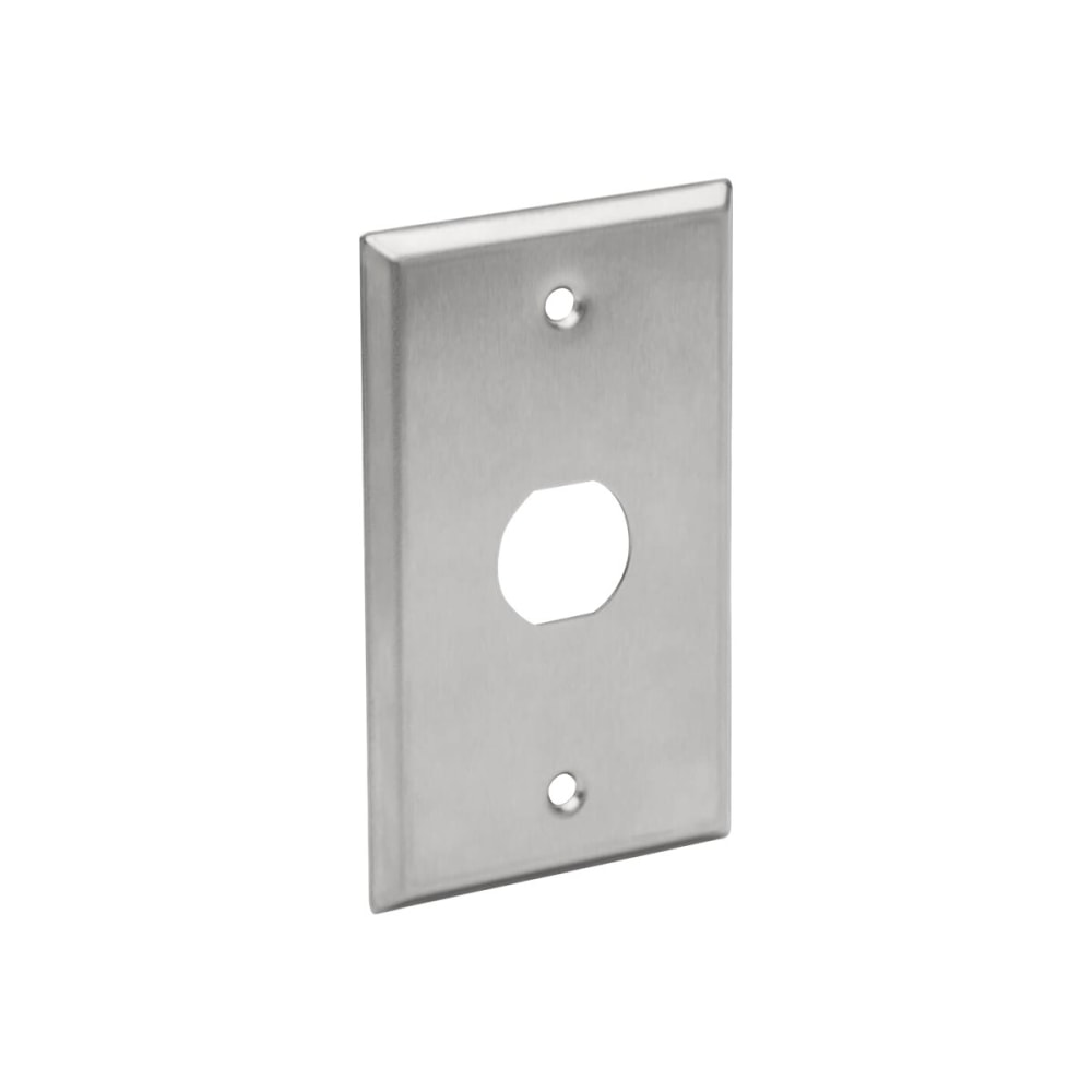 Tripp Lite RJ45 Bulkhead Wall Plate 1 Cutout Industrial Metal Single Gang TAA - Faceplate - wall mountable - RJ-45 - silver - 1-gang - TAA Compliant