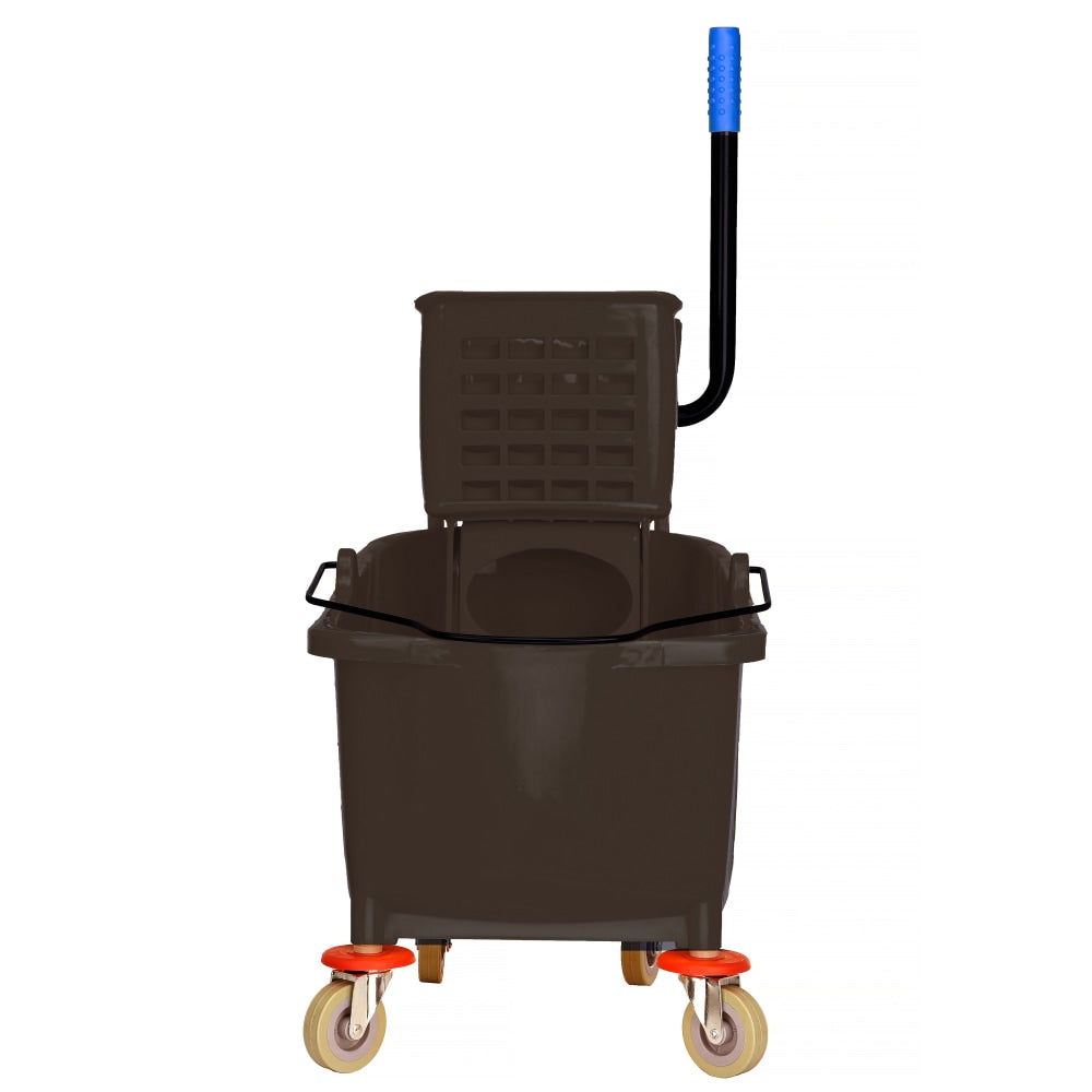 Alpine PVC Mop Bucket With Side Wringer, 36 Qt, 35inH x 15inW x 25inD, Brown