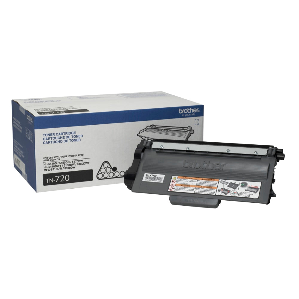 Brother TN-720 Black Toner Cartridge, TN-720BK