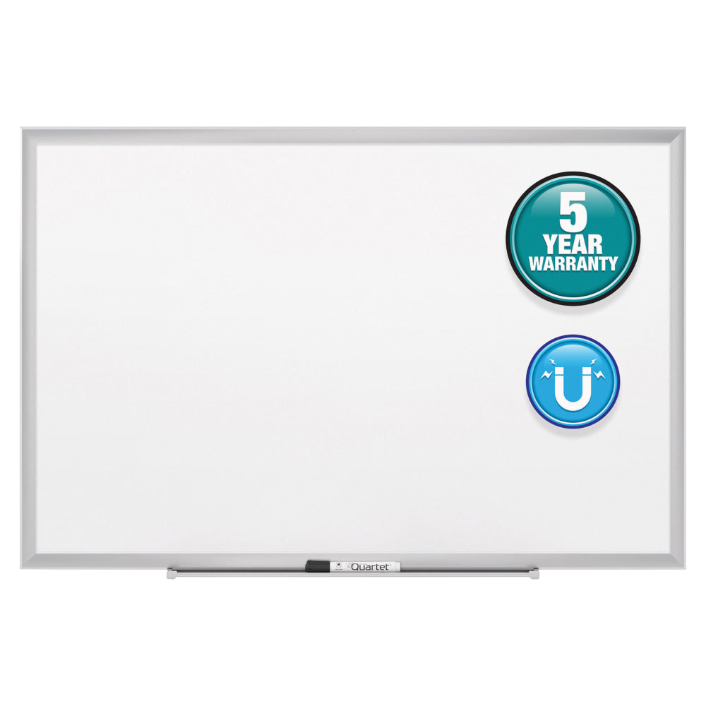 Quartet Classic Magnetic Dry-Erase Whiteboard, 60in x 36in, Aluminum Frame With Silver Finish